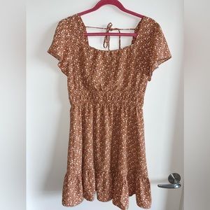 Altar'd State Orange Floral Mini Dress